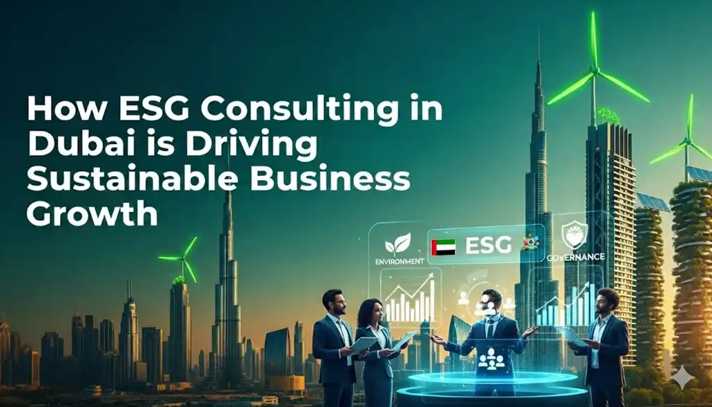 ESG consulting in Dubai helping businesses achieve sustainability, compliance, and long-term growth through environmental and governance strategies