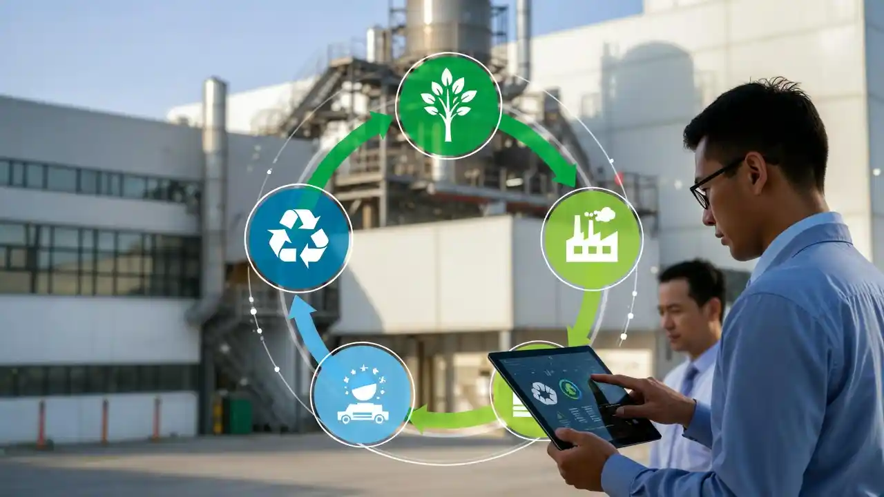 LCA methodology for EPD showing life cycle stages for GCC manufacturers in UAE and Saudi Arabia
